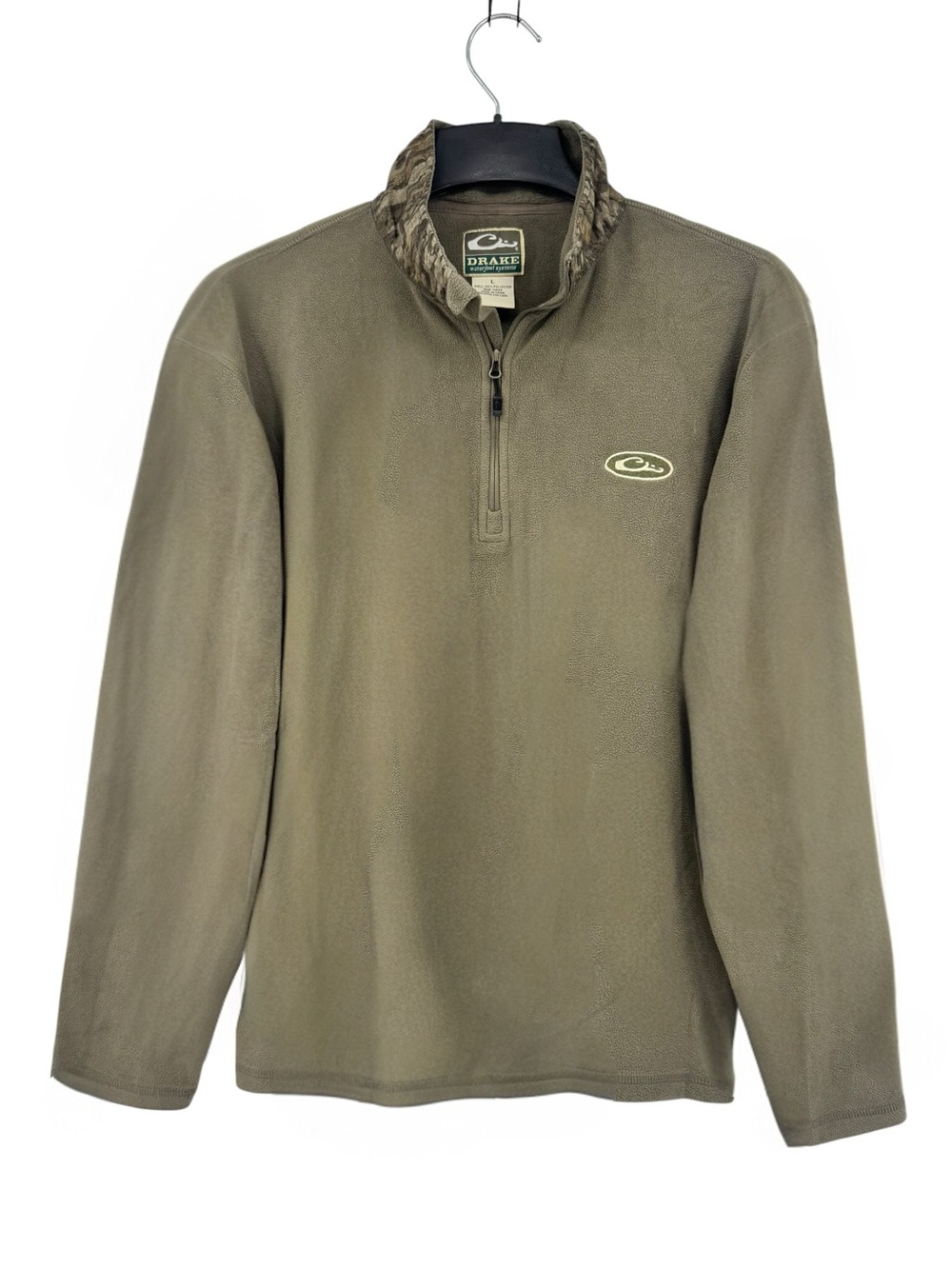 Drake Pullover Mens Fleece Quarter Zip Camo Mossy Oak Outdoor Hunting